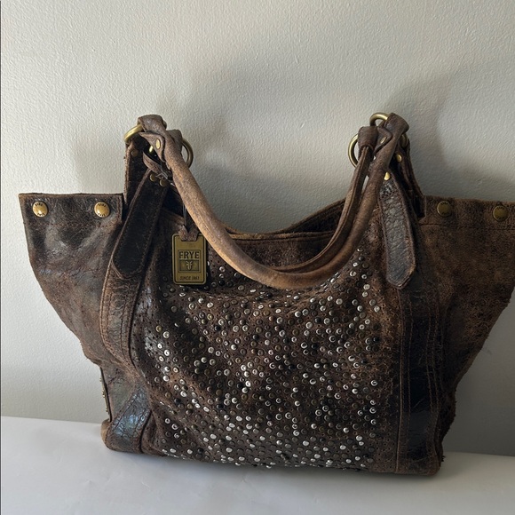 Frye Metallic Brown Sequin Shoulder Bag - Picture 2 of 6